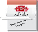 Calendar with Candy Cane Lane logo