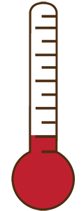 thermometer graphic to show donation level