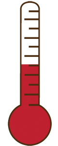 thermometer graphic to show donation level